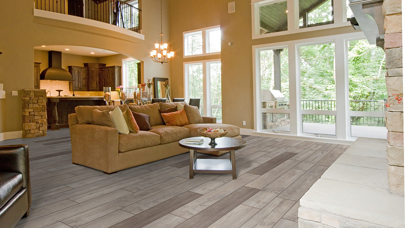 Ламинат Kronotex Exquisit D3242 Тик Ностальгия Серебряный